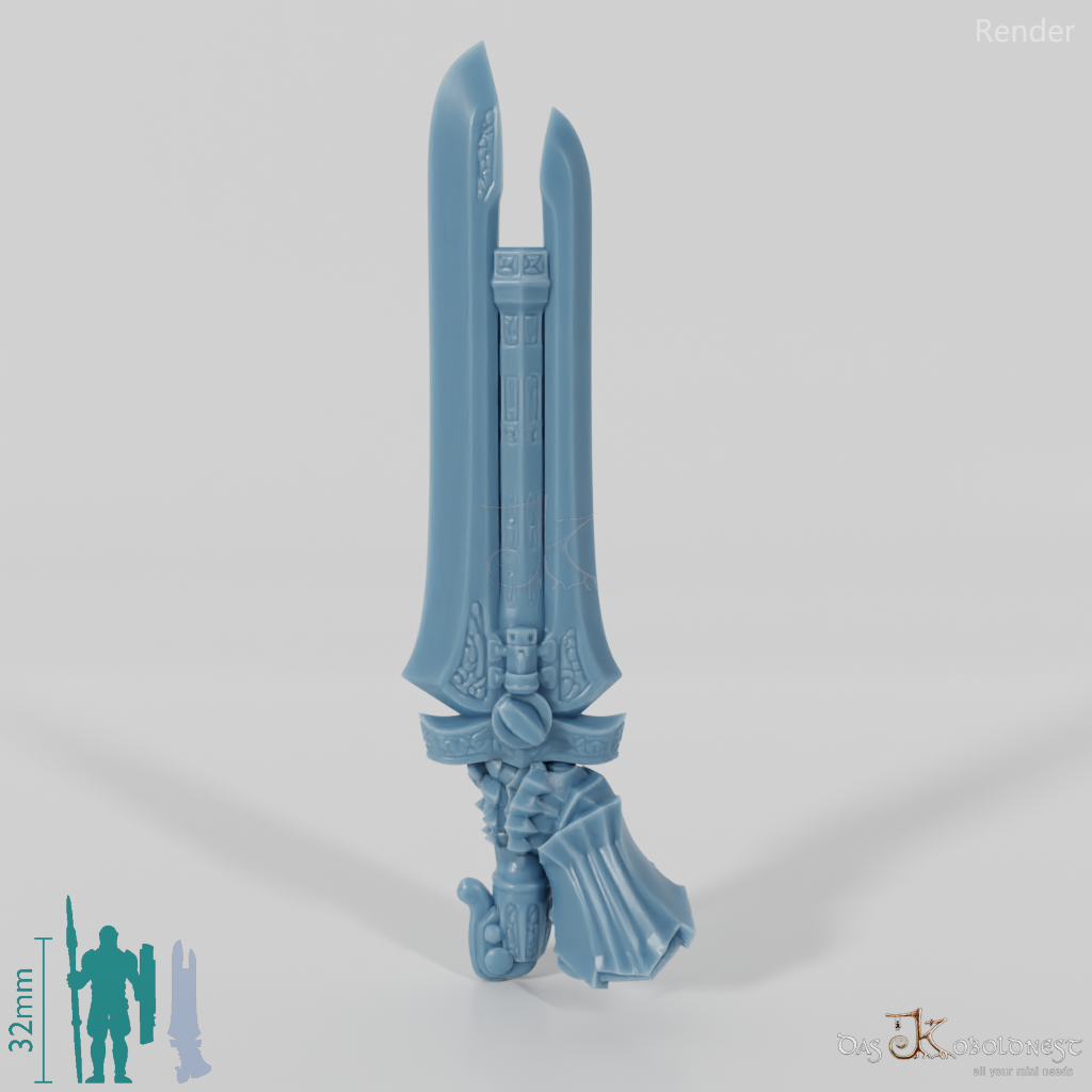 Valiant Hero - Weapon - Gunsword (angled hand)