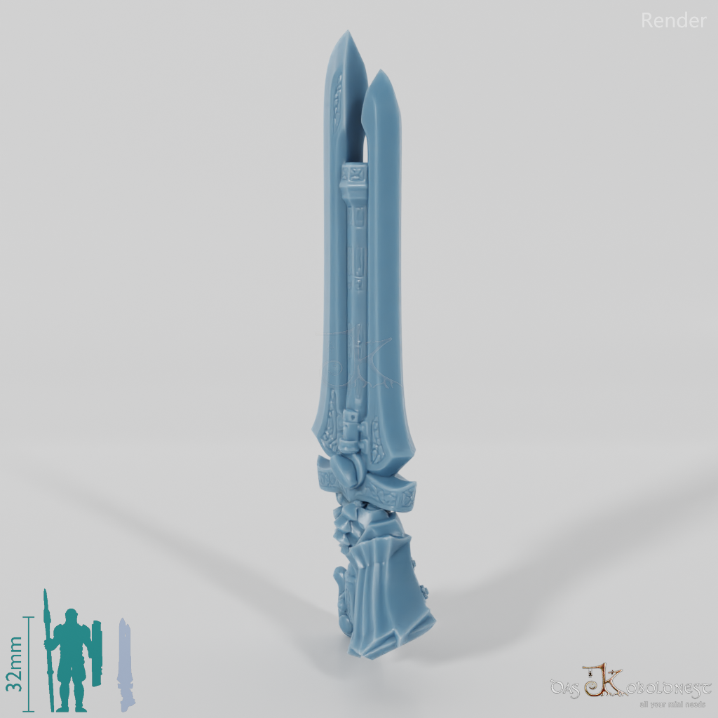 Valiant Hero - Weapon - Gunsword (angled hand)