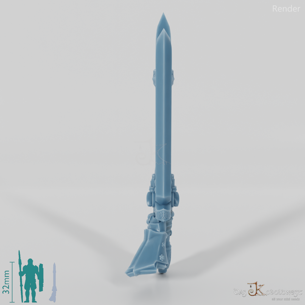 Valiant Hero - Weapon - Gunsword (angled hand)