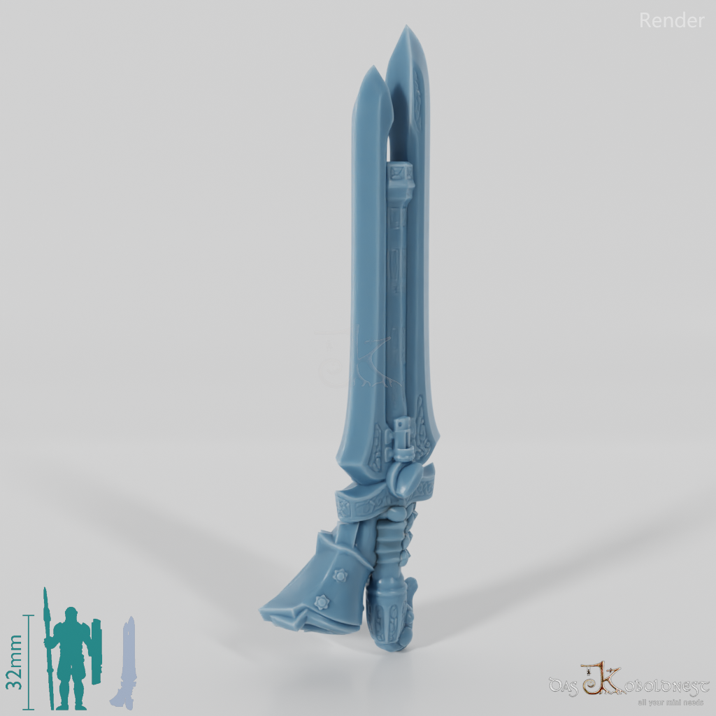 Valiant Hero - Weapon - Gunsword (angled hand)