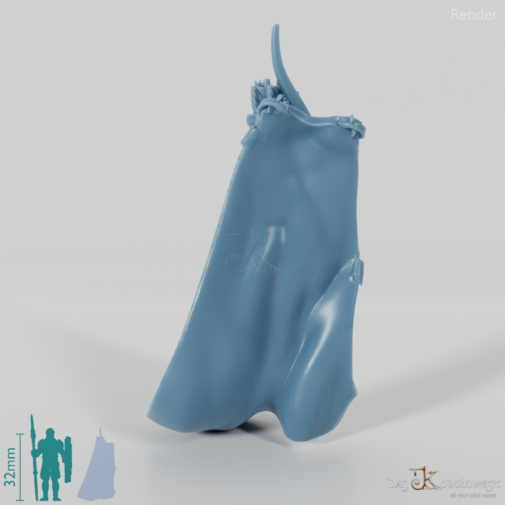 Equestrian people cloak with arrow quiver and bow