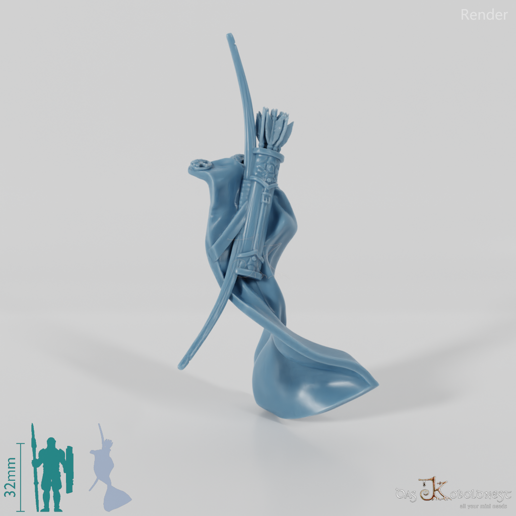 Human cloak with bow and quiver (Gonthan)