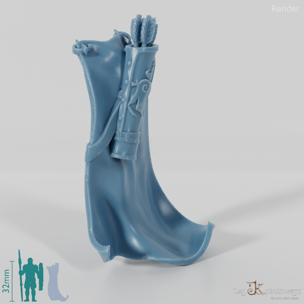 Equestrian cloak with arrow quiver