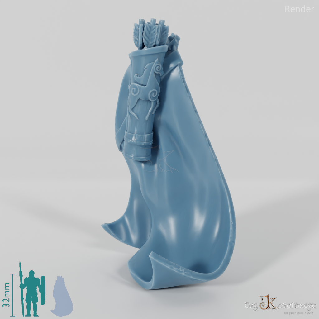 Equestrian cloak with arrow quiver