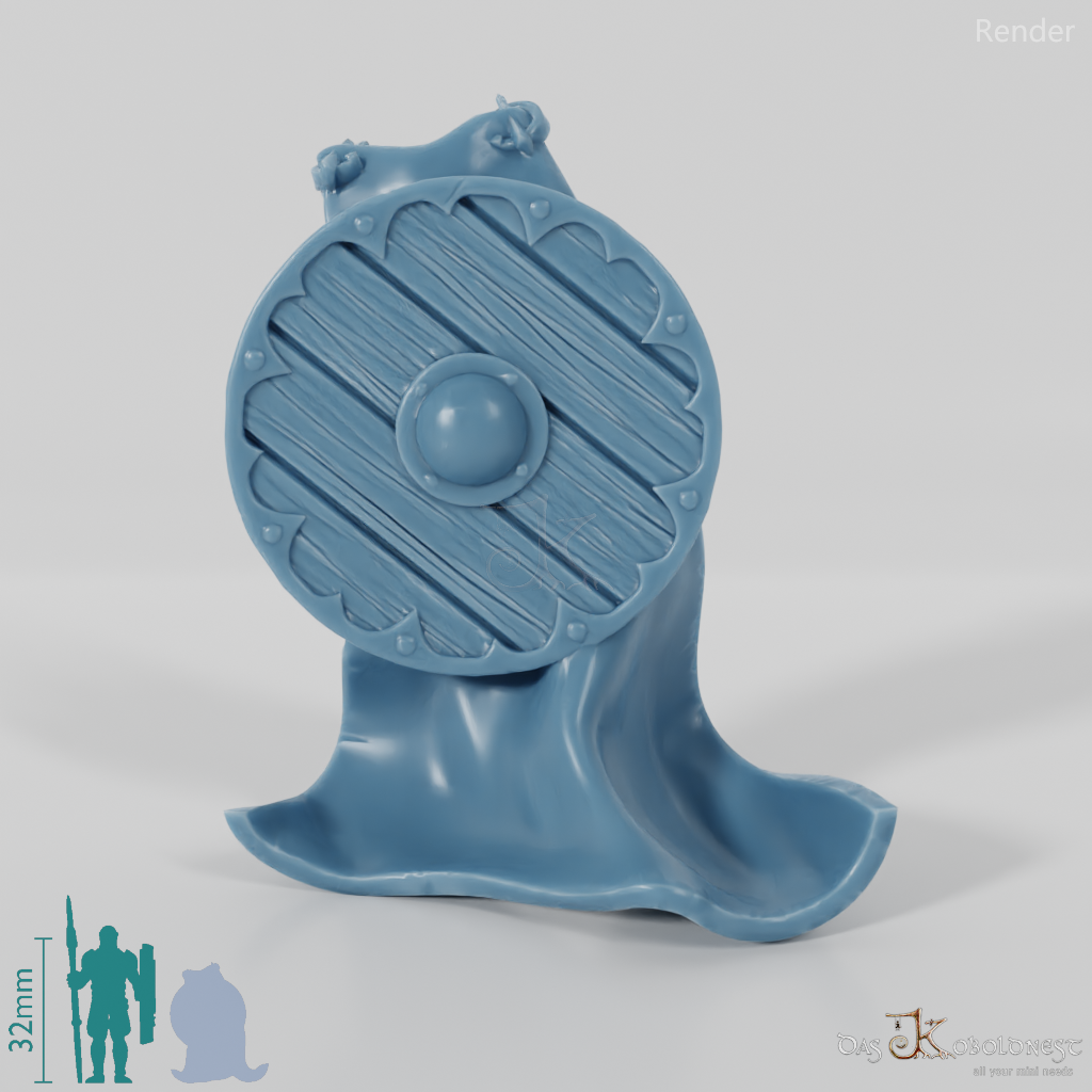 Equestrian cloak with a simple shield