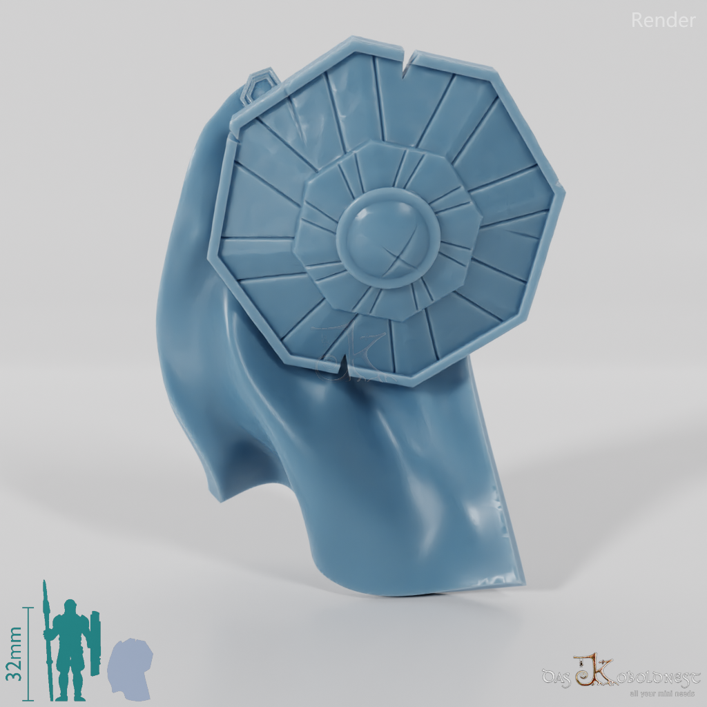 Dwarven cloak with shield