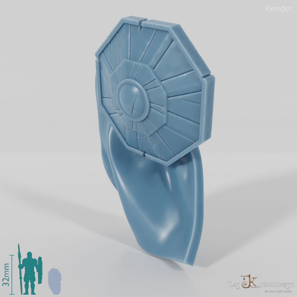 Dwarven cloak with shield