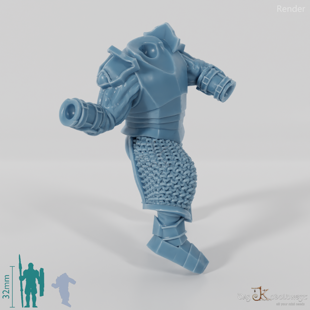 Modular Dwarven Tunnel Guard (Mounted)