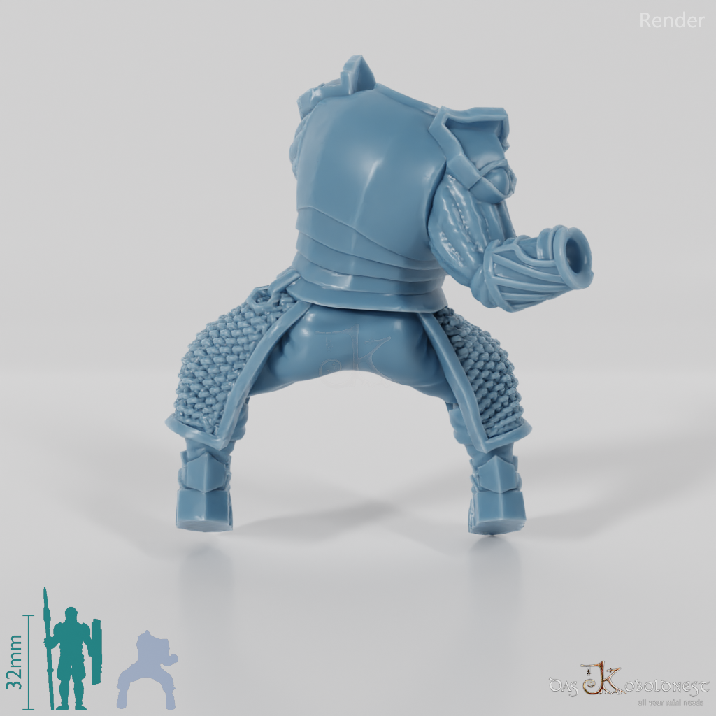 Modular Dwarven Tunnel Guard (Mounted)