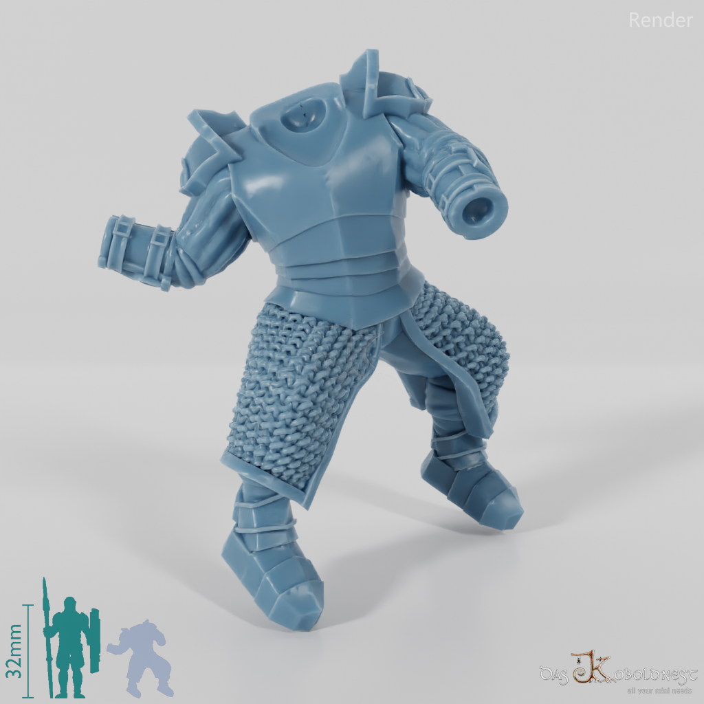 Modular Dwarven Tunnel Guard (Mounted)