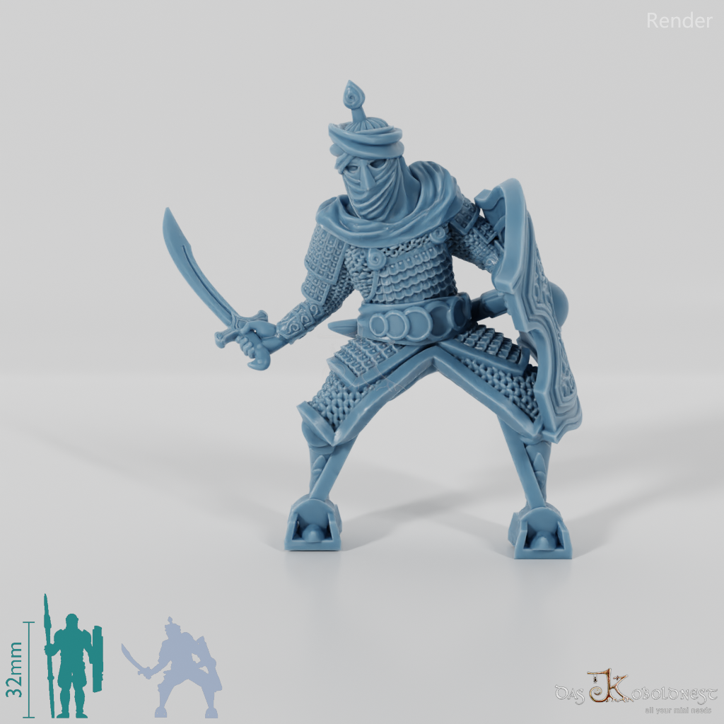 Eastern Man Cataphract C - Riding Pose