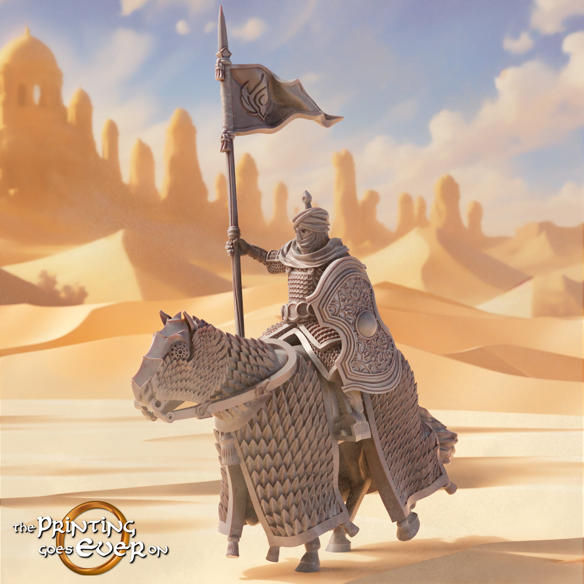 Eastern People's Cataphract Banner Bearer - Riding Pose