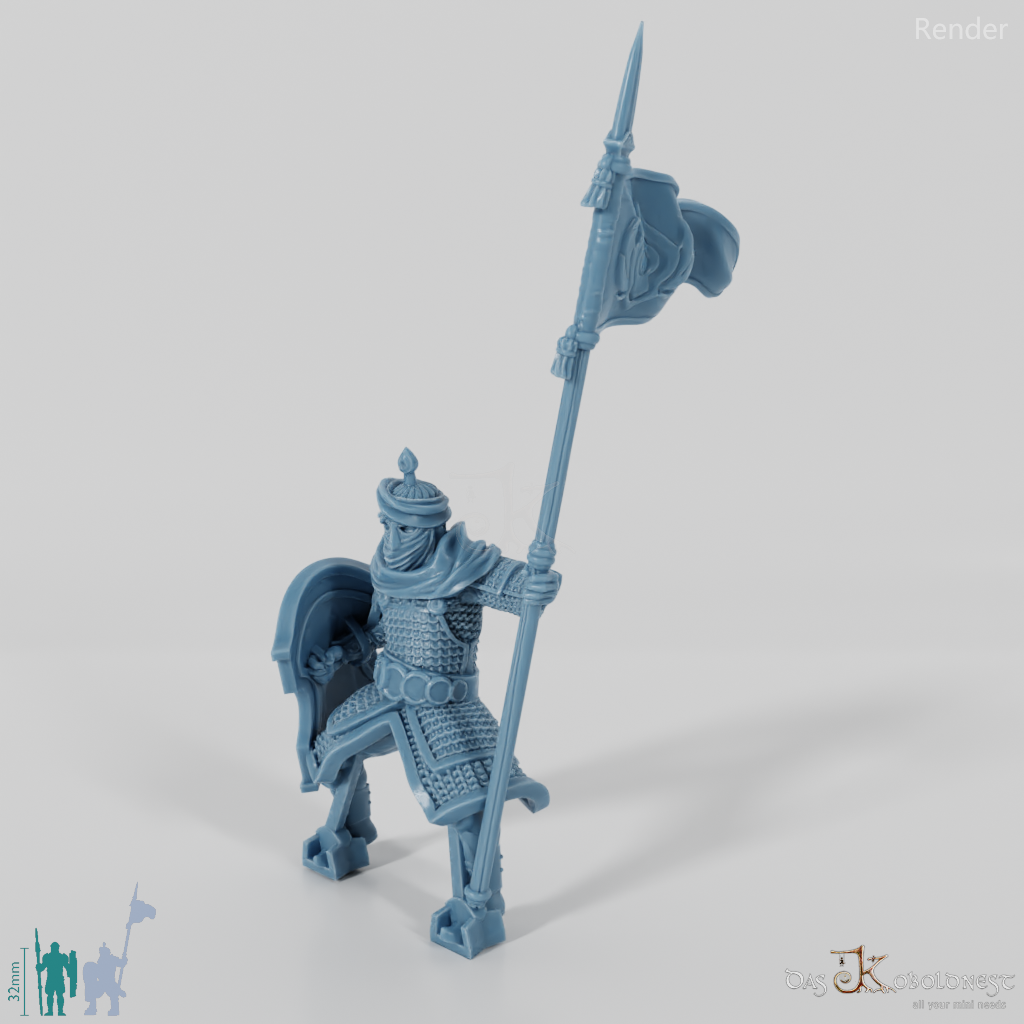 Eastern People's Cataphract Banner Bearer - Riding Pose
