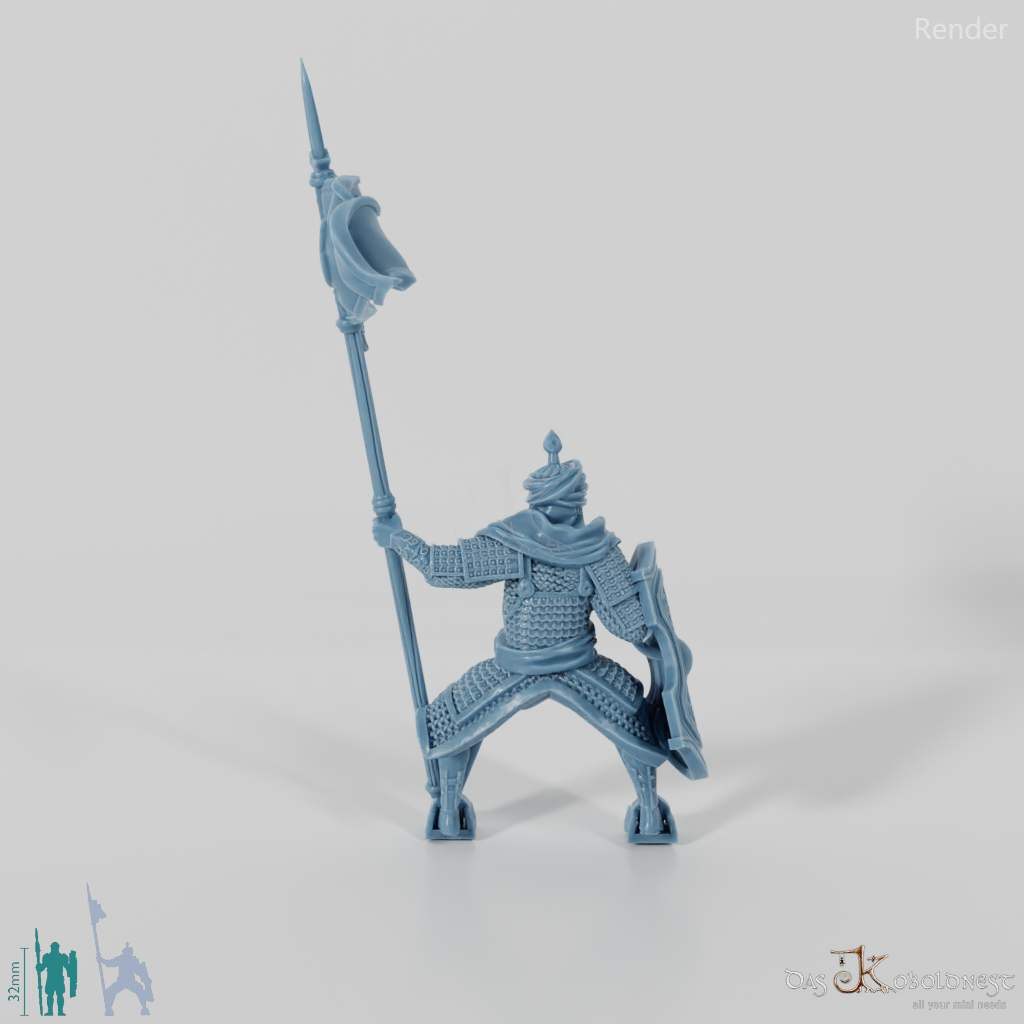 Eastern People's Cataphract Banner Bearer - Riding Pose