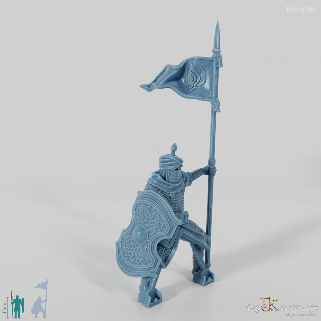 Eastern People's Cataphract Banner Bearer - Riding Pose
