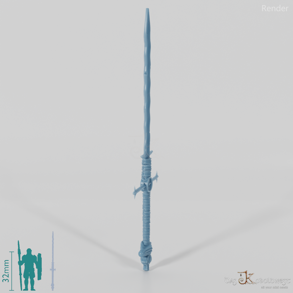 Ghost Flamberge, gripped by hand at the back