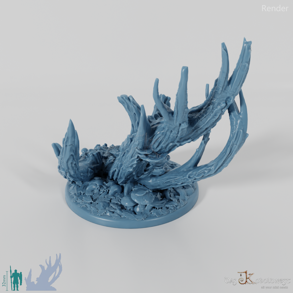 Waldbodenbase mit totem Baum