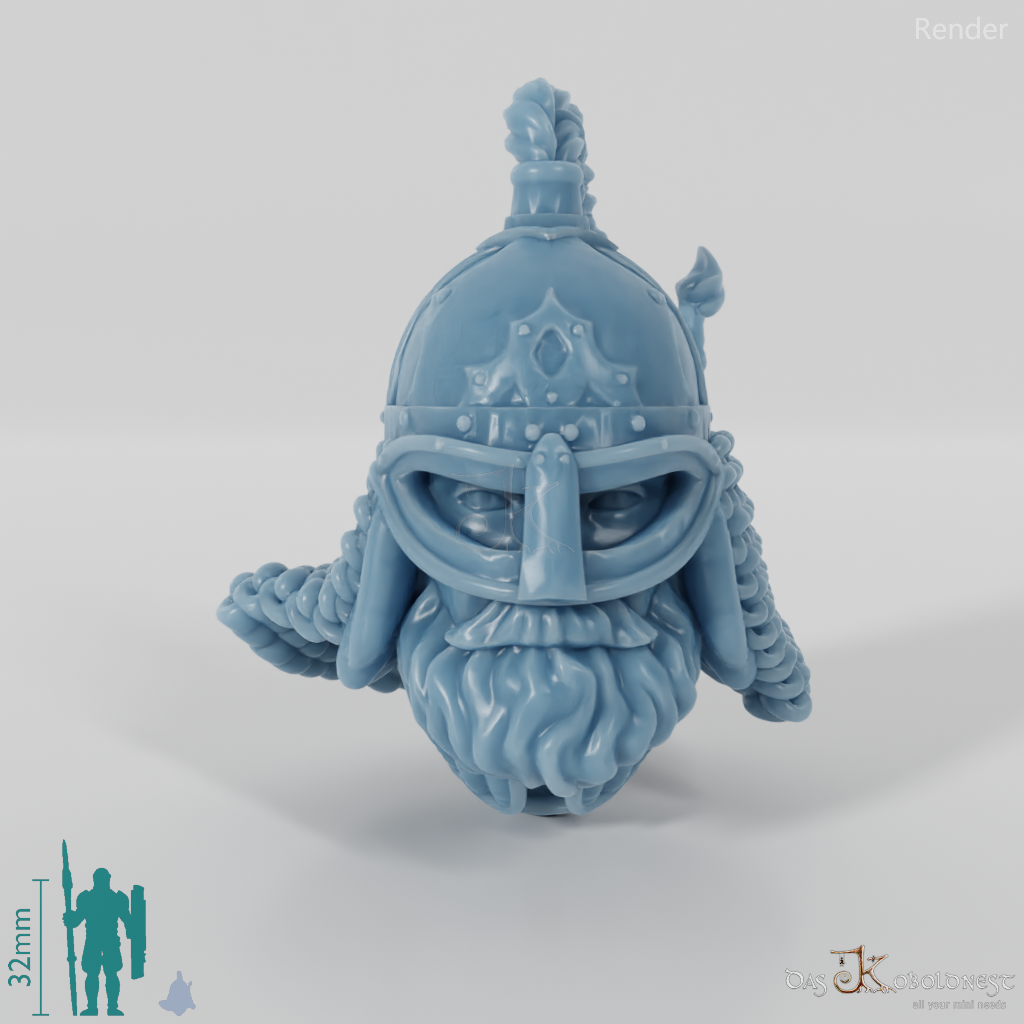 Equestrian people head - male with trimmed beard 3