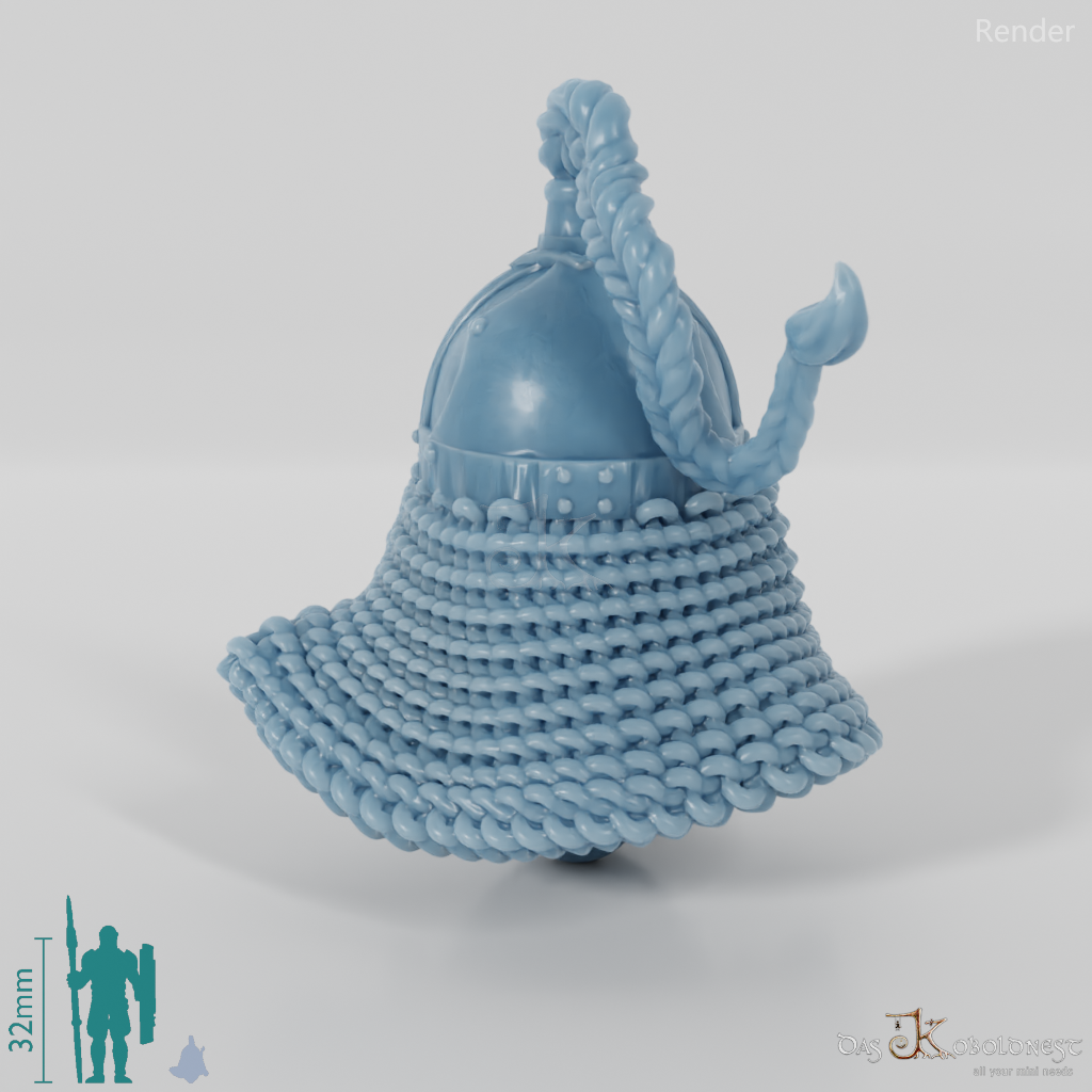 Equestrian people head - male with trimmed beard 3