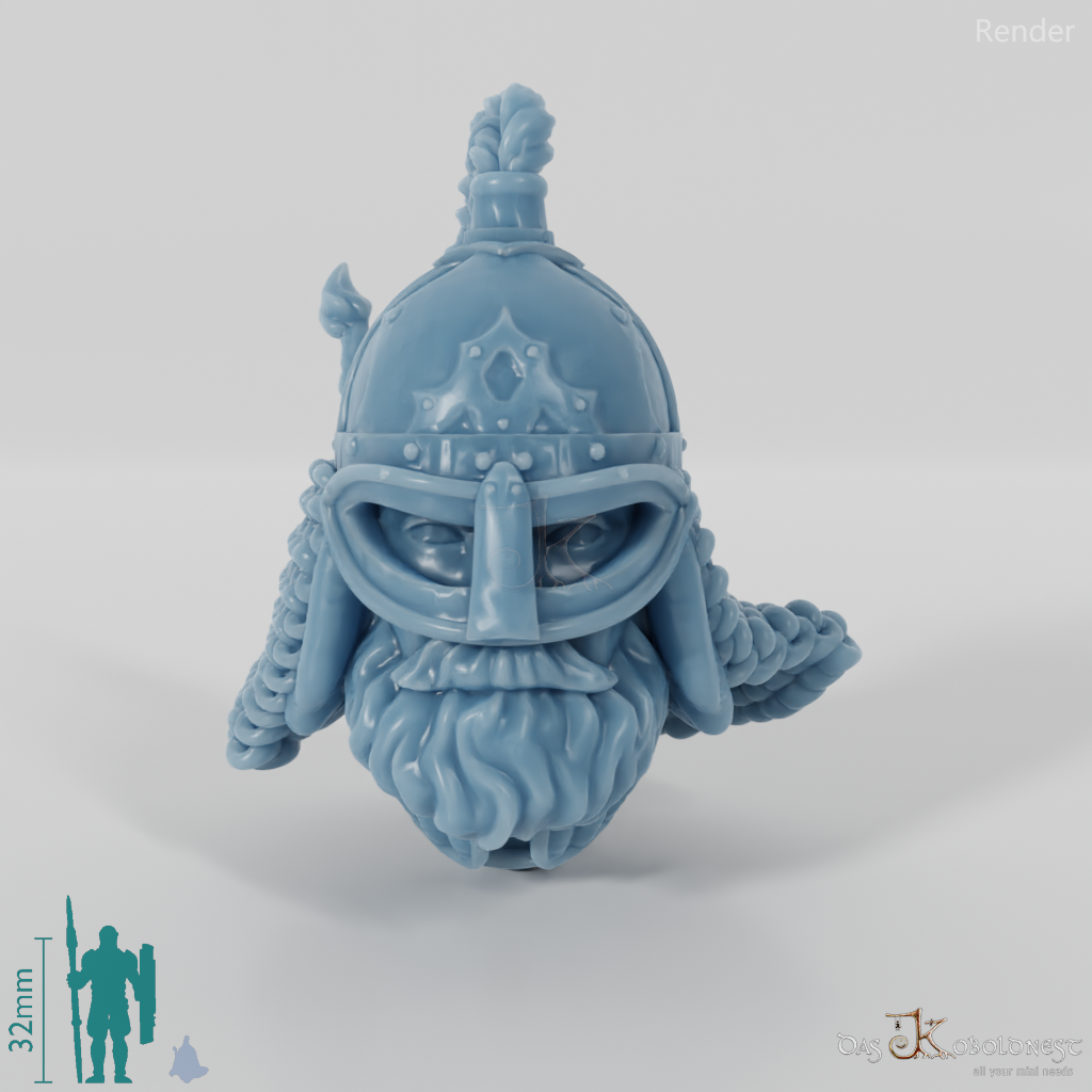 Equestrian people head - male with trimmed beard 3