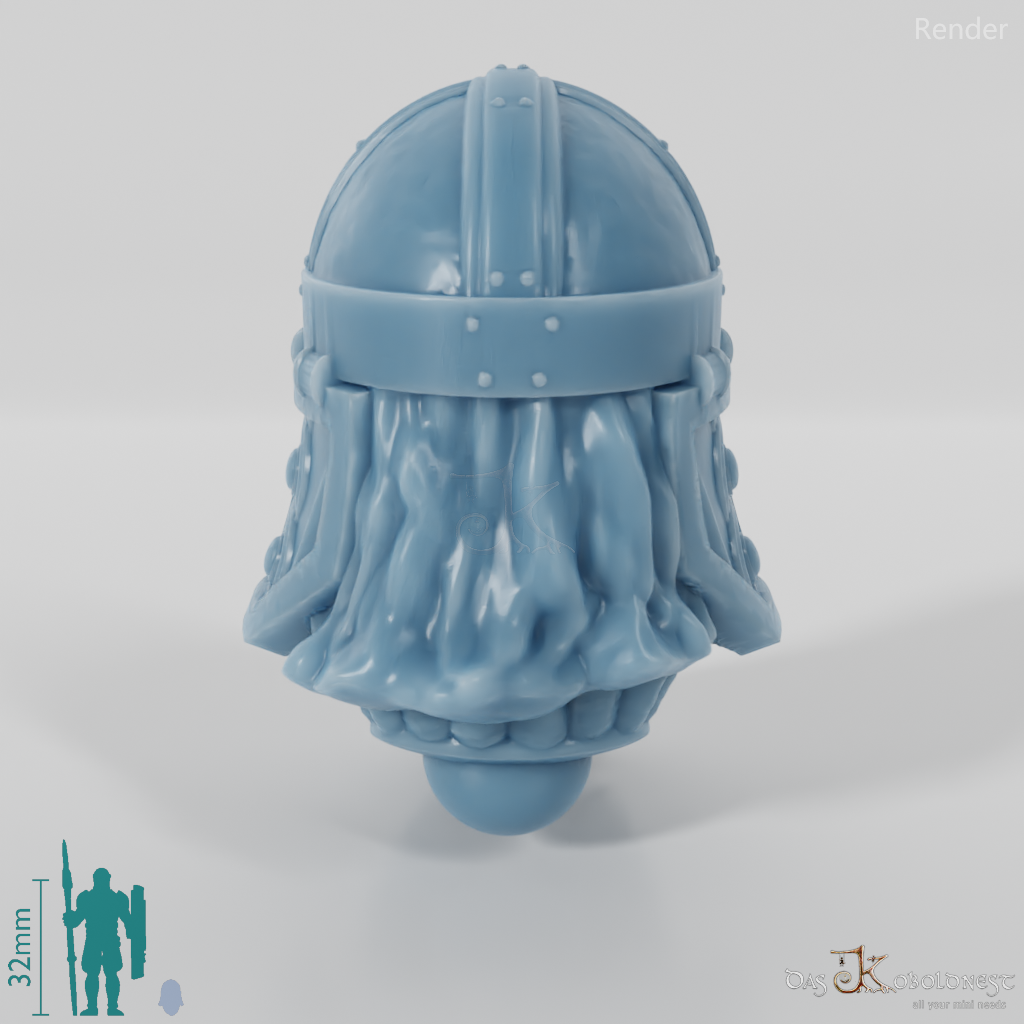 Equestrian people head - male with trimmed beard 4