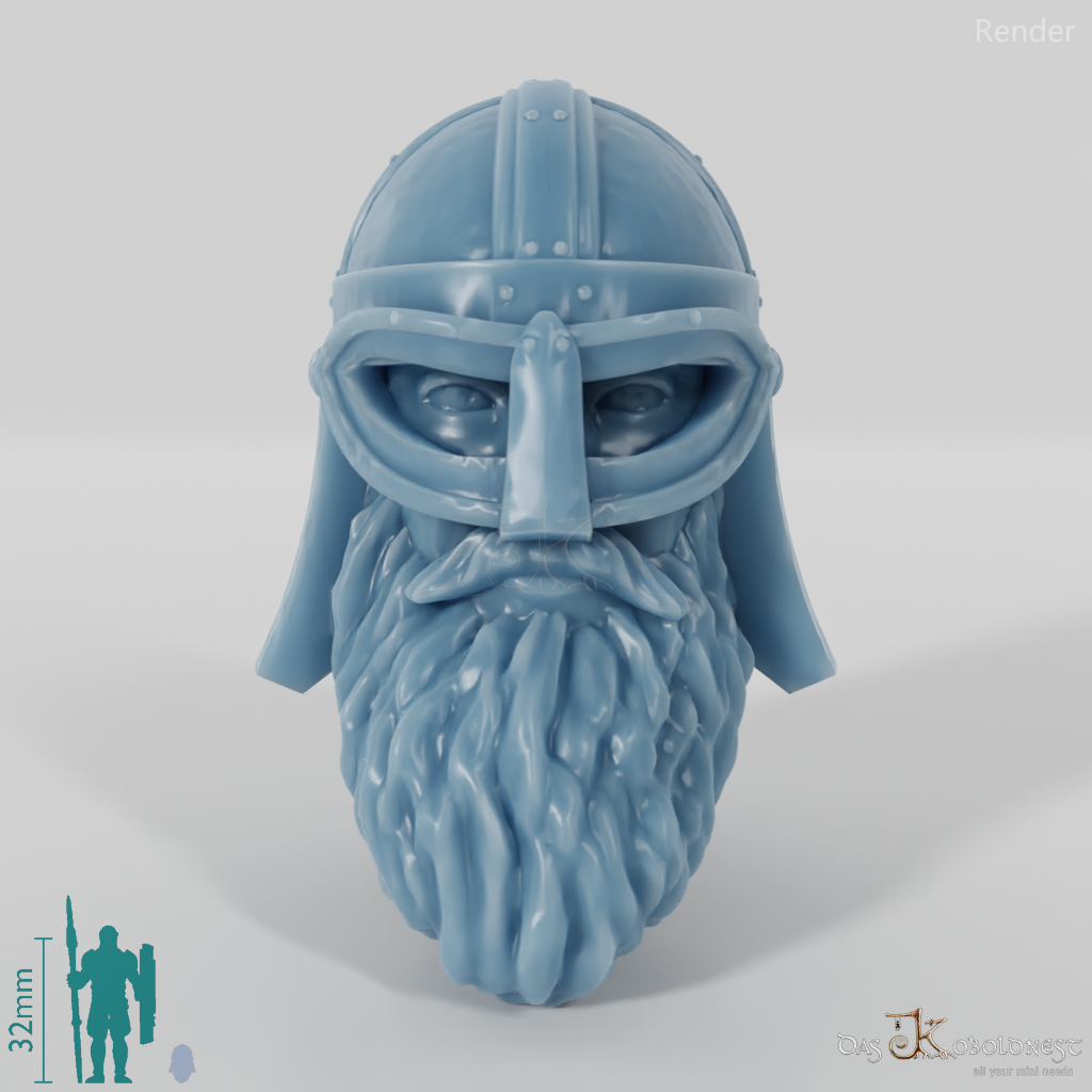 Equestrian people head - male with trimmed beard 4