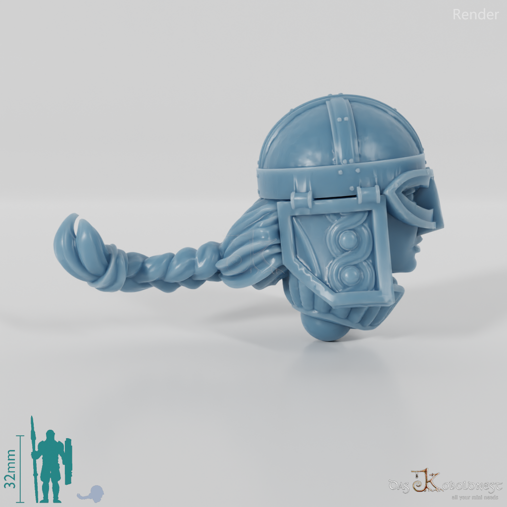 Equestrian people head - female with helmet 3