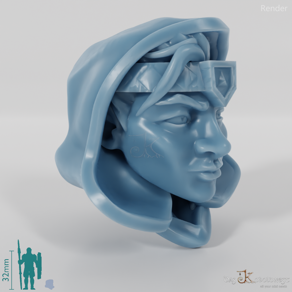 Dwarf Head - Female with hood