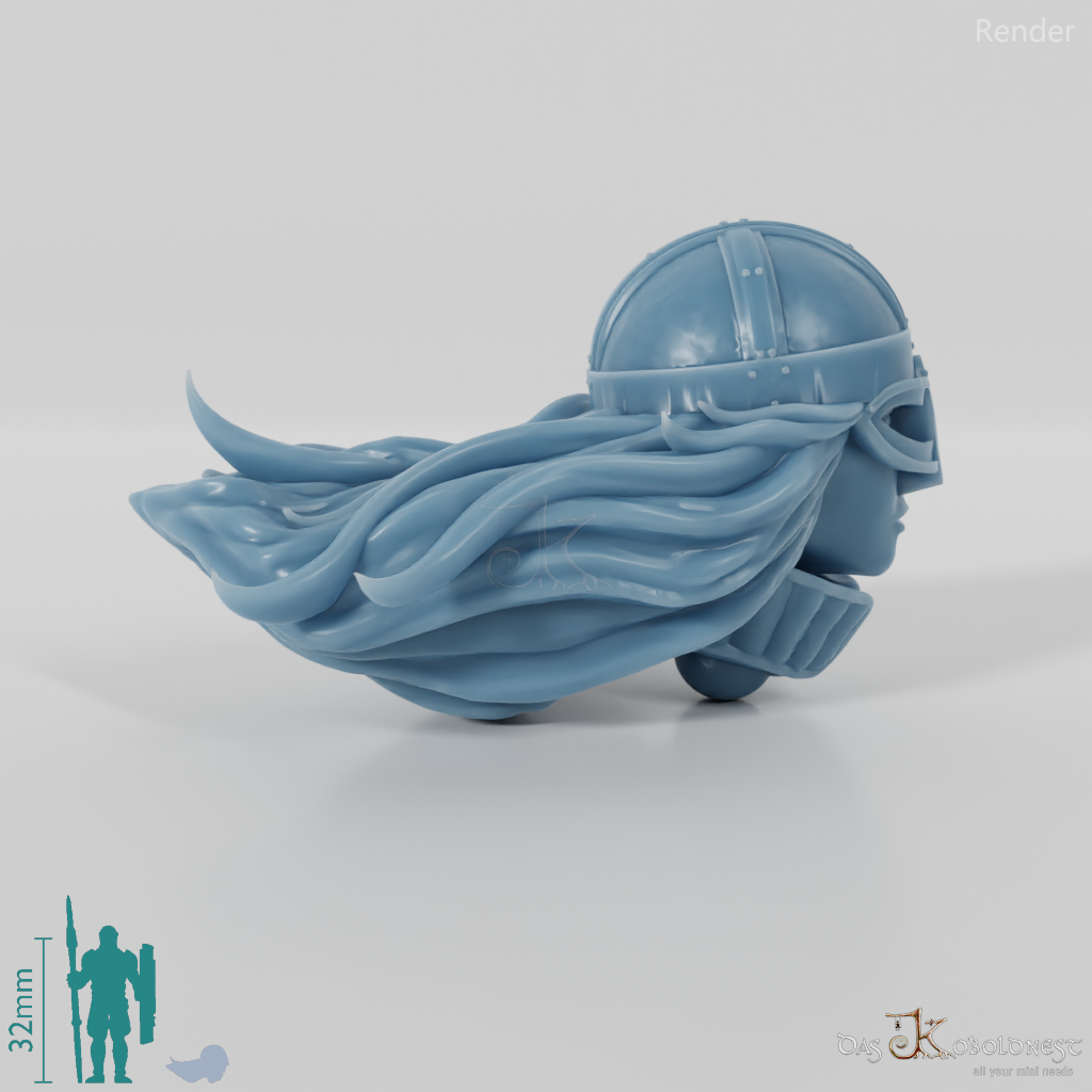 Equestrian people head - female with helmet 4