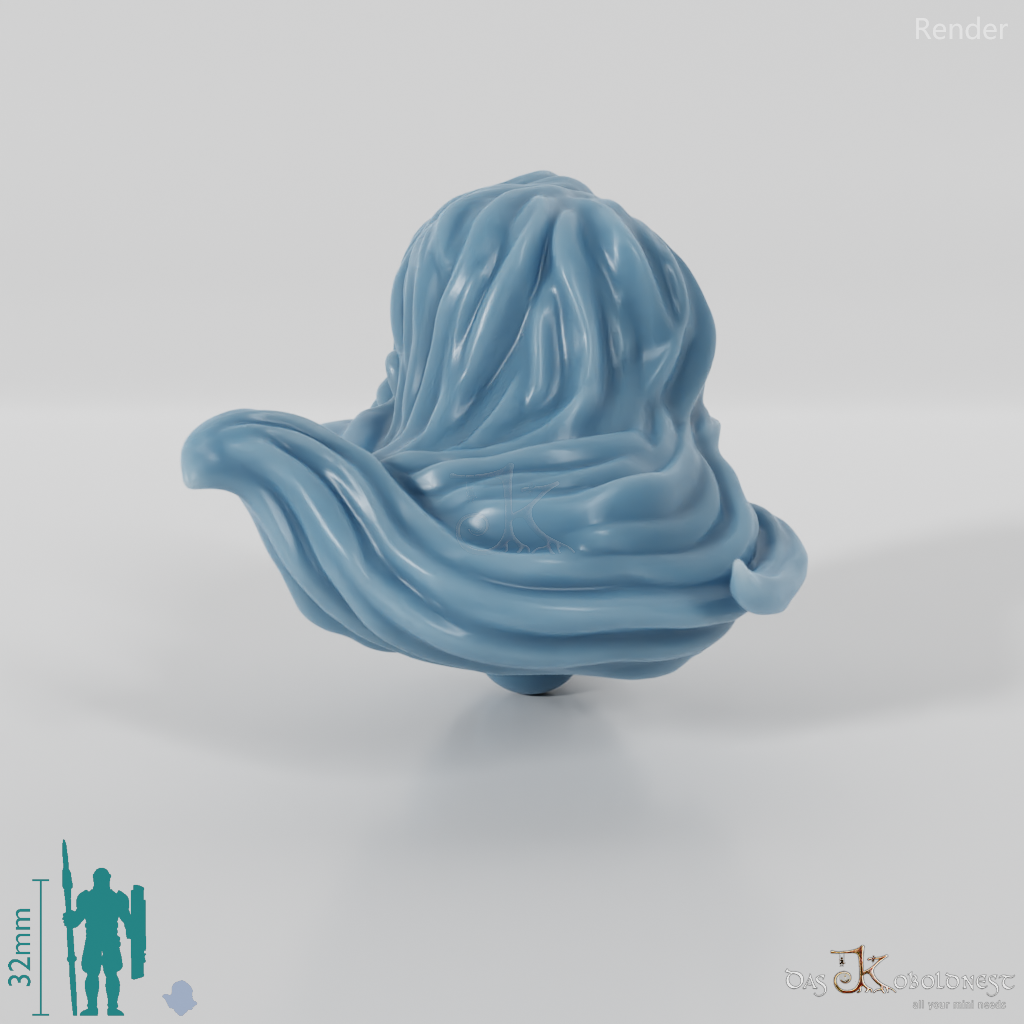 Equestrian Folk Head - Female with loose hair