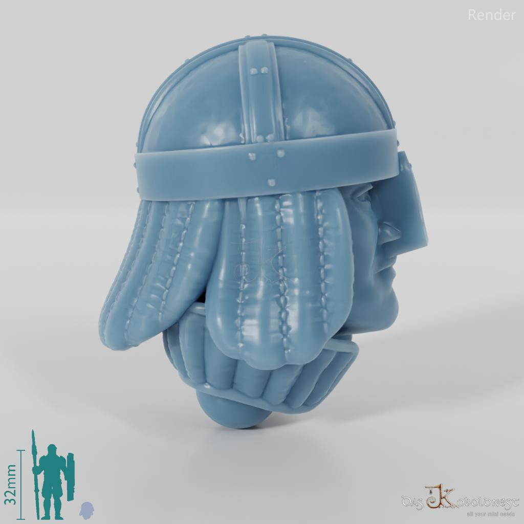 Equestrian people head - male with helmet 1