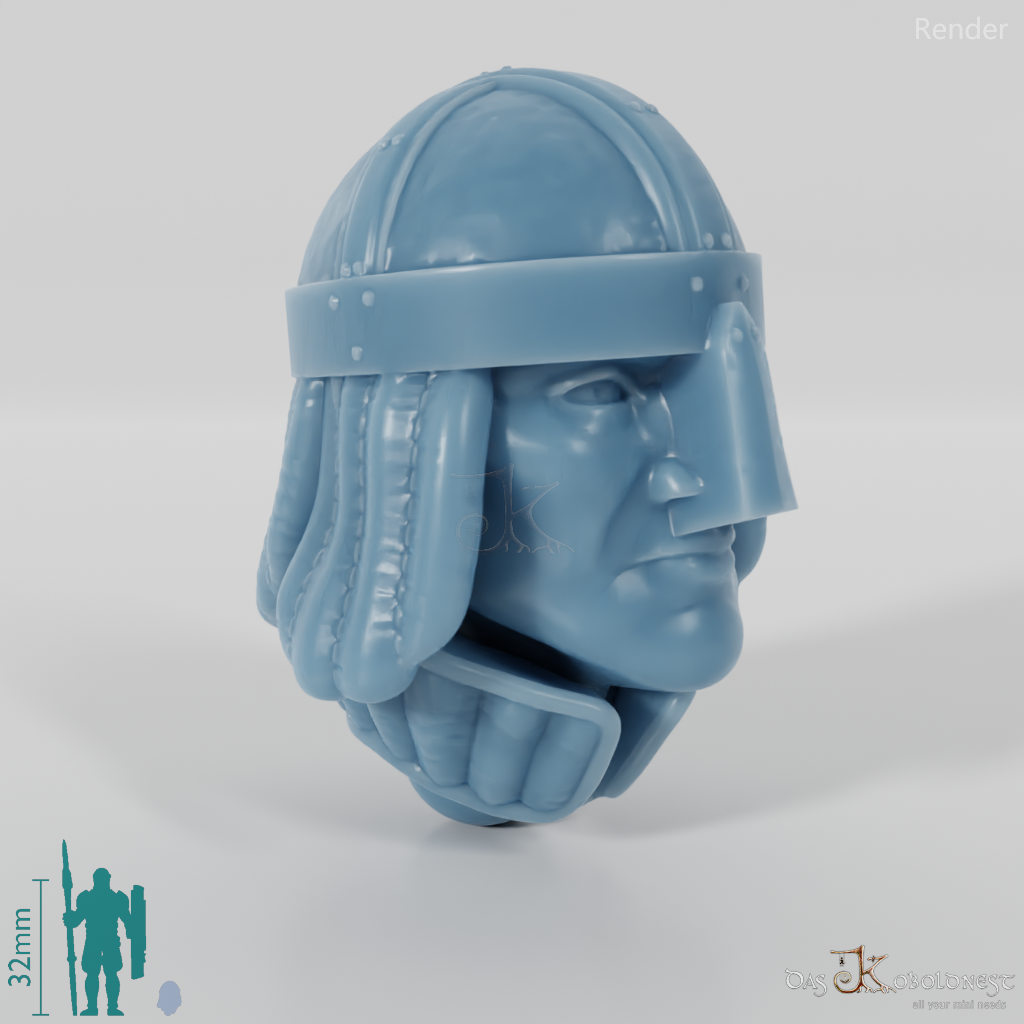 Equestrian people head - male with helmet 1