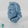 Rider Folk Head - Male with Mustache 1