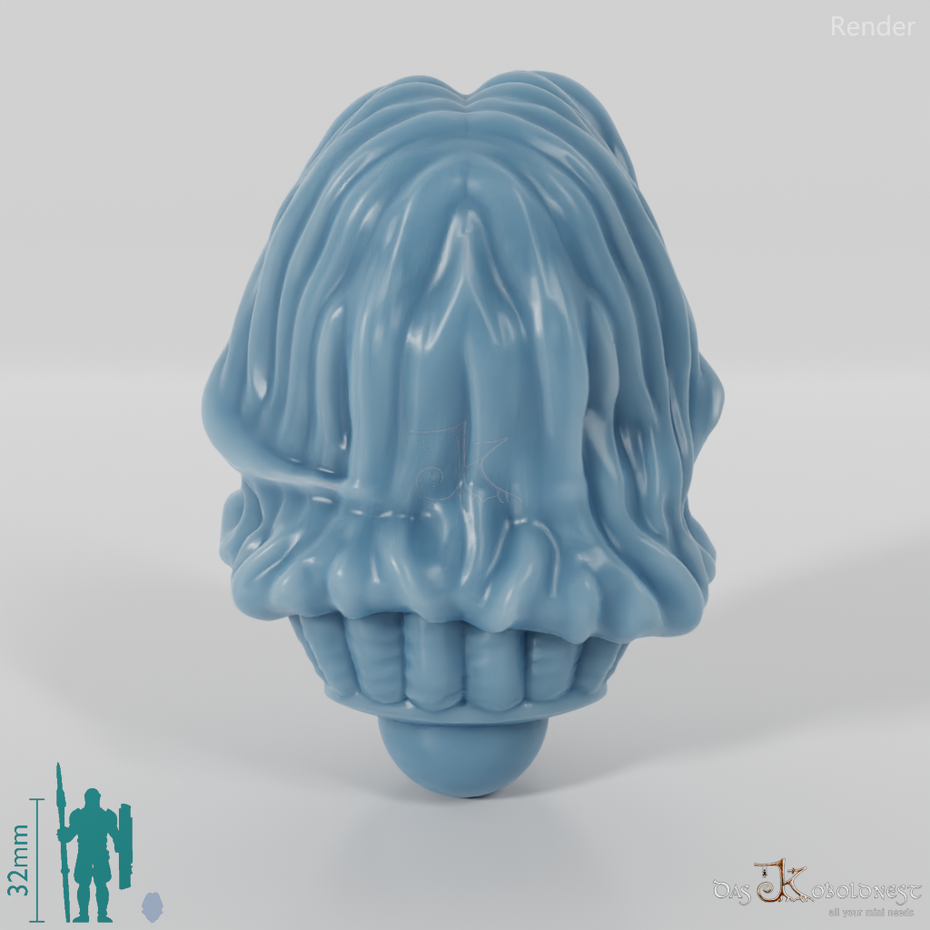 Rider Folk Head - Male with Mustache 1