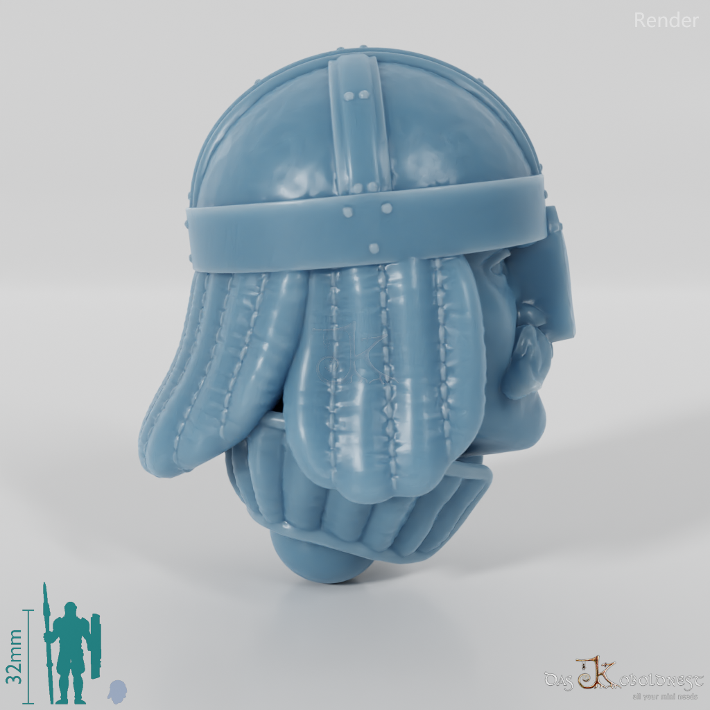 Rider people head - male with mustache 2