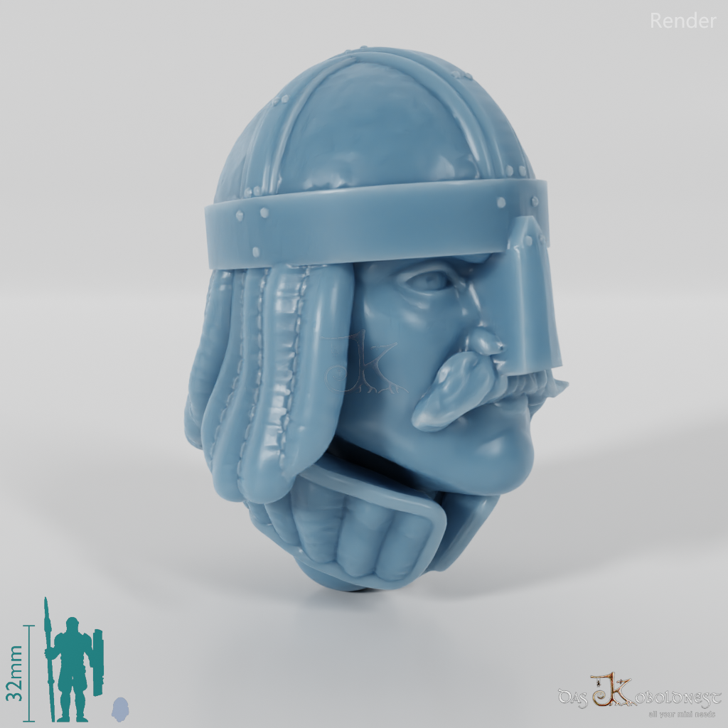 Rider people head - male with mustache 2