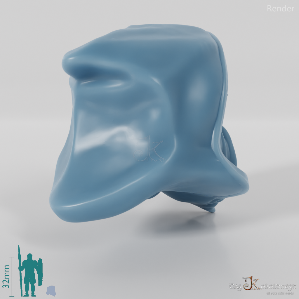 Dwarf Head - Male with hood and short beard