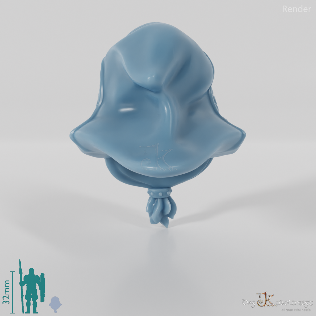 Dwarf Head - Male with decorated hood and long beard