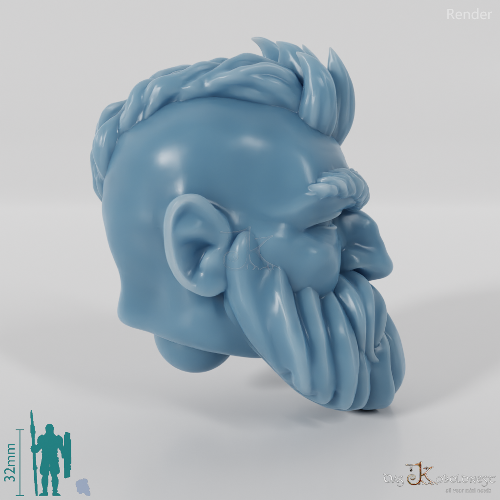 Dwarf Head - Male with a short beard