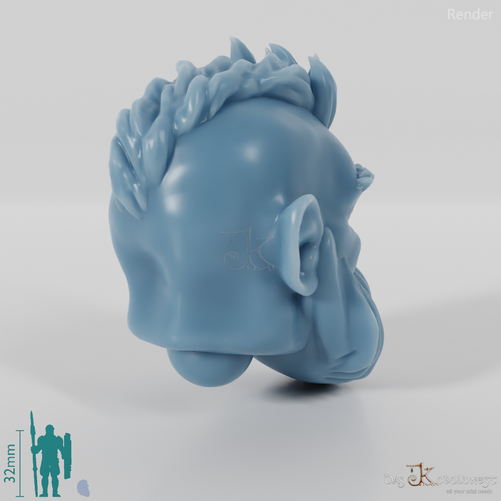 Dwarf Head - Male with a short beard