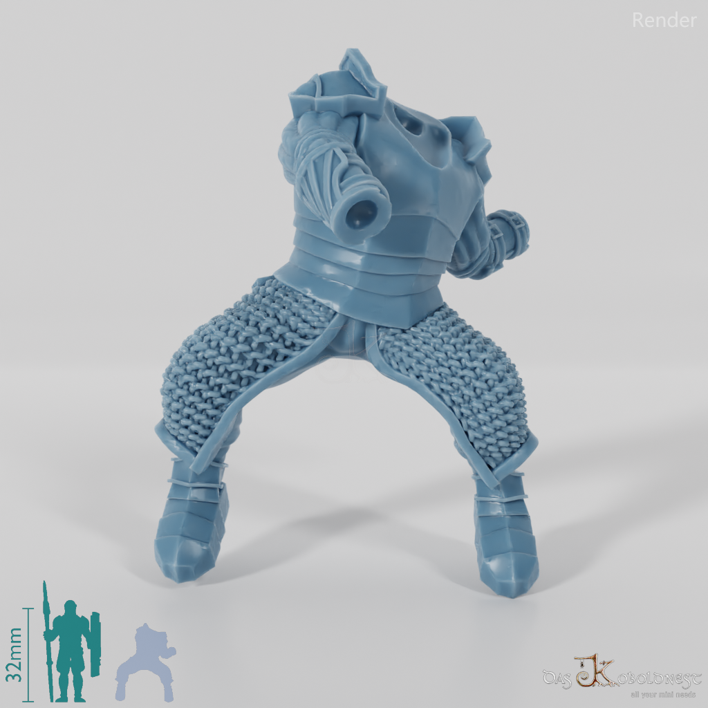 Modular Dwarven Tunnel Guard (Mounted)