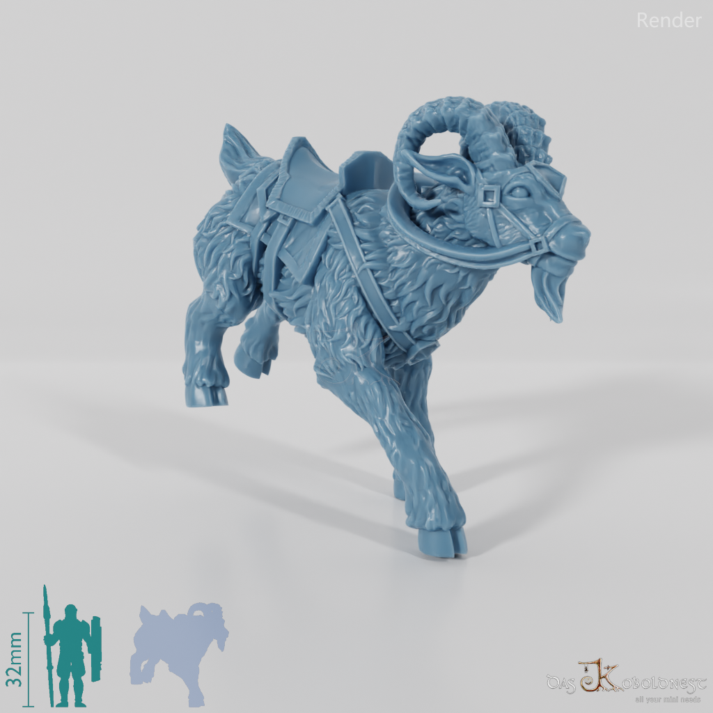 Dwarf Riding Goat - Lightly equipped