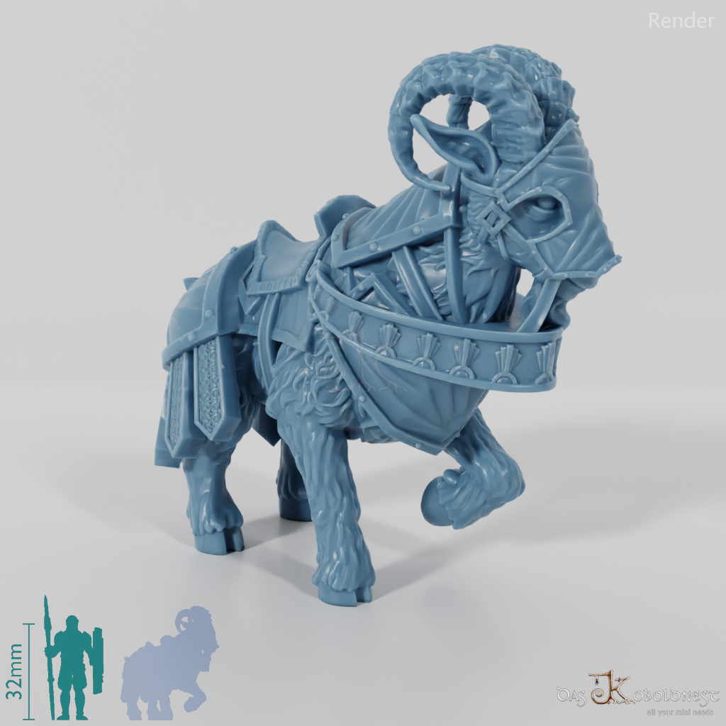 Dwarven Riding Goat - Heavily armored