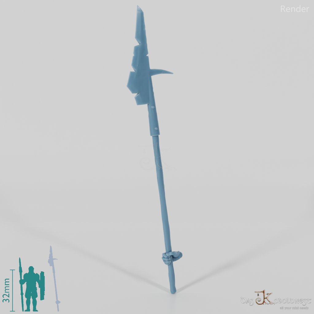 Orc polearm B with hand