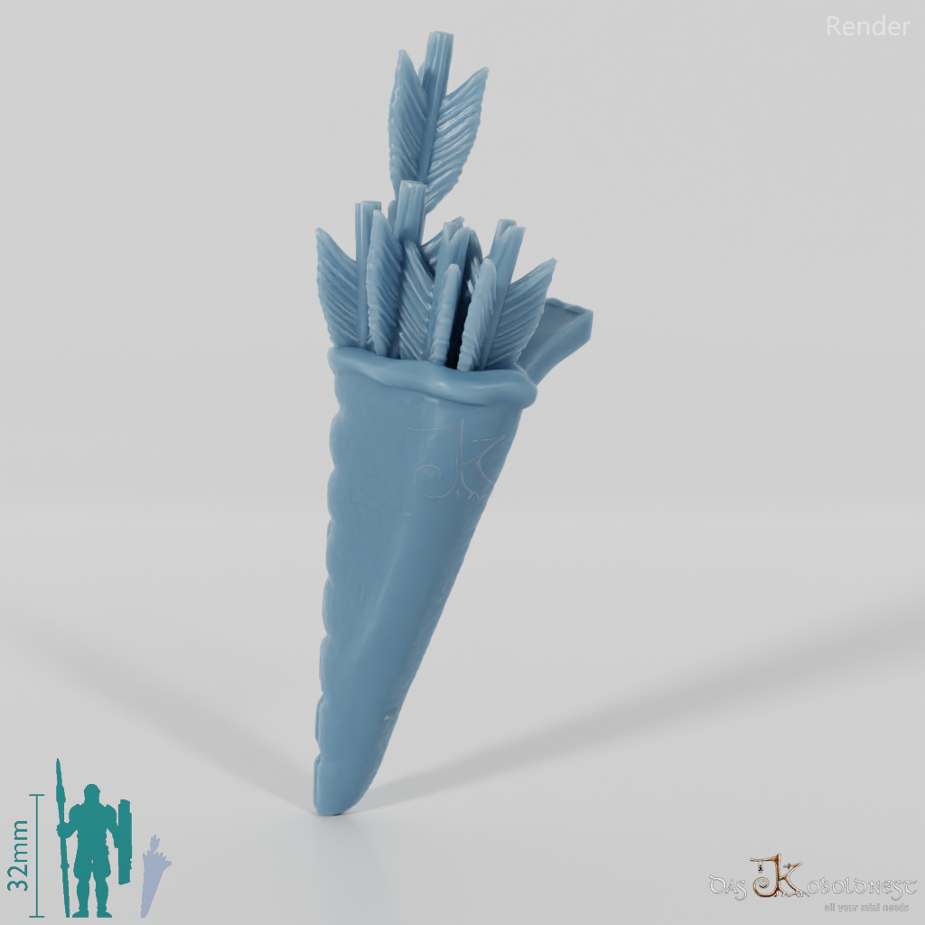 Orc quiver with back attachment