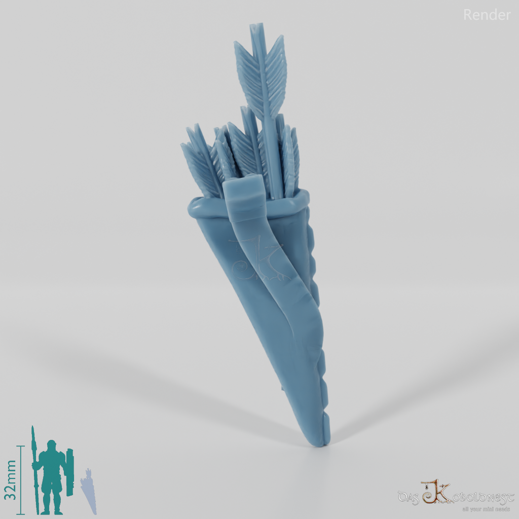 Orc quiver with back attachment