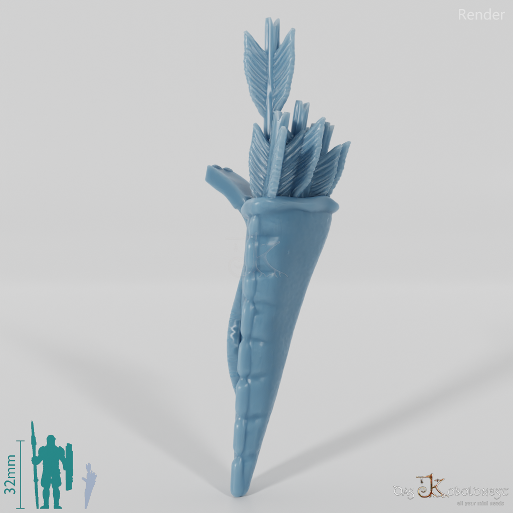 Orc quiver with back attachment