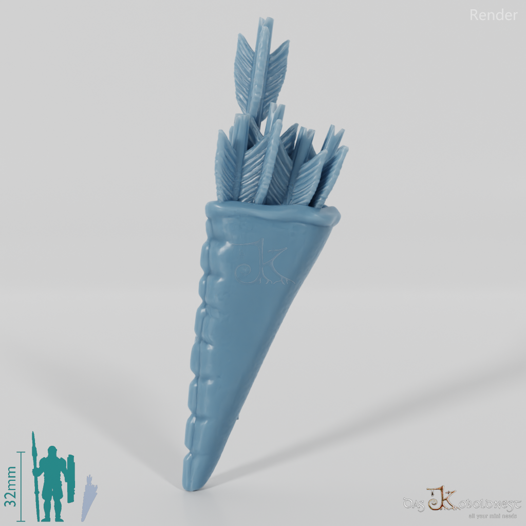 Orc quiver with back attachment