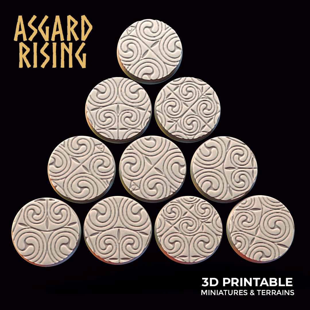 Bases with floor ornaments (round)