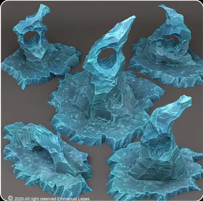 Sharp-edged glacier remains